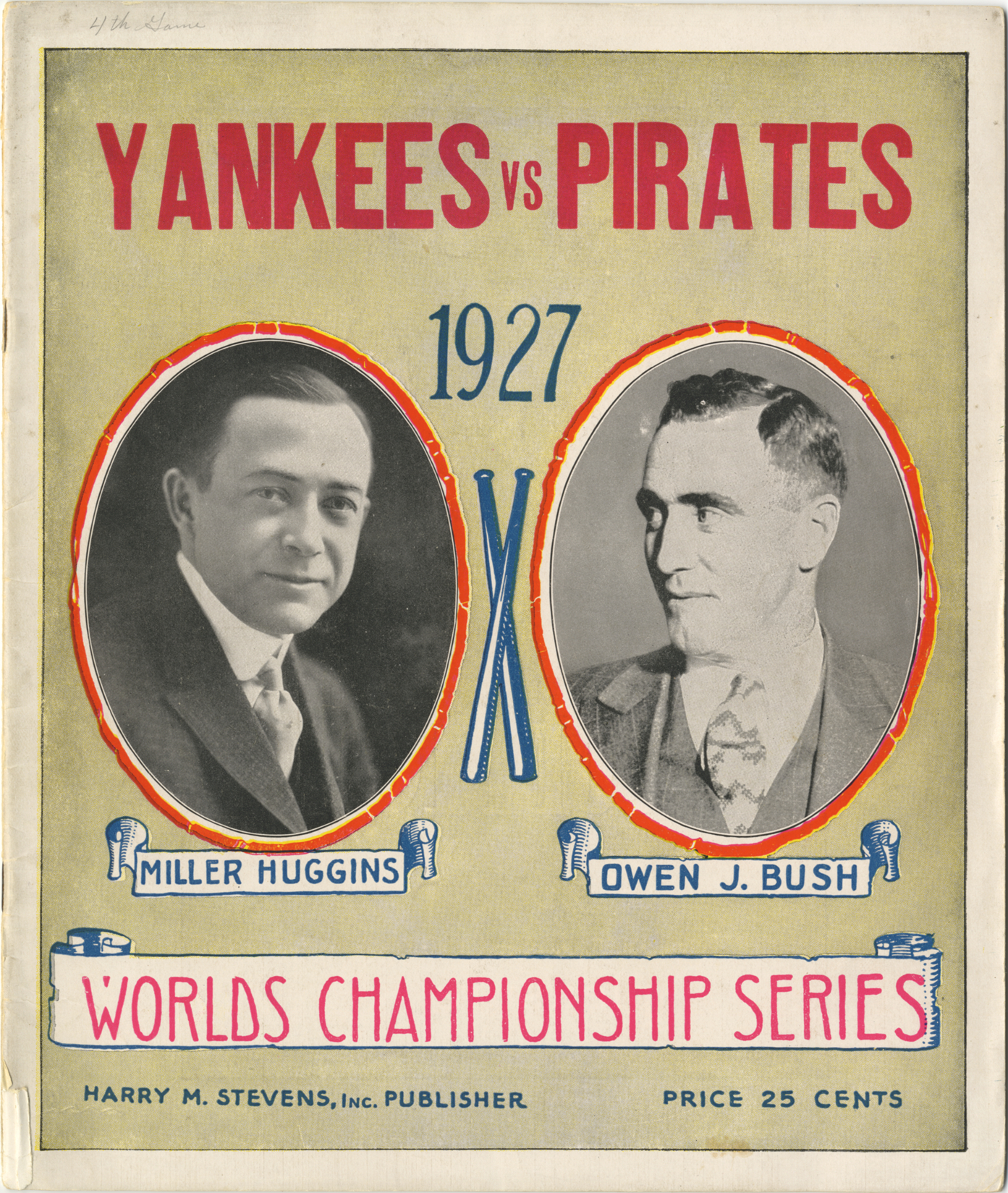 Lot Detail - Tremendous 1927 World Series Program – Pittsburgh