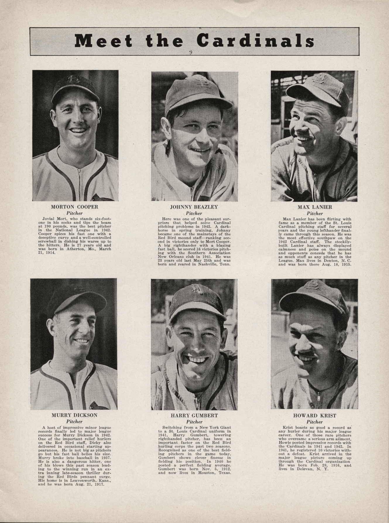 St. Louis Cardinals 1942 - Mickey's Place