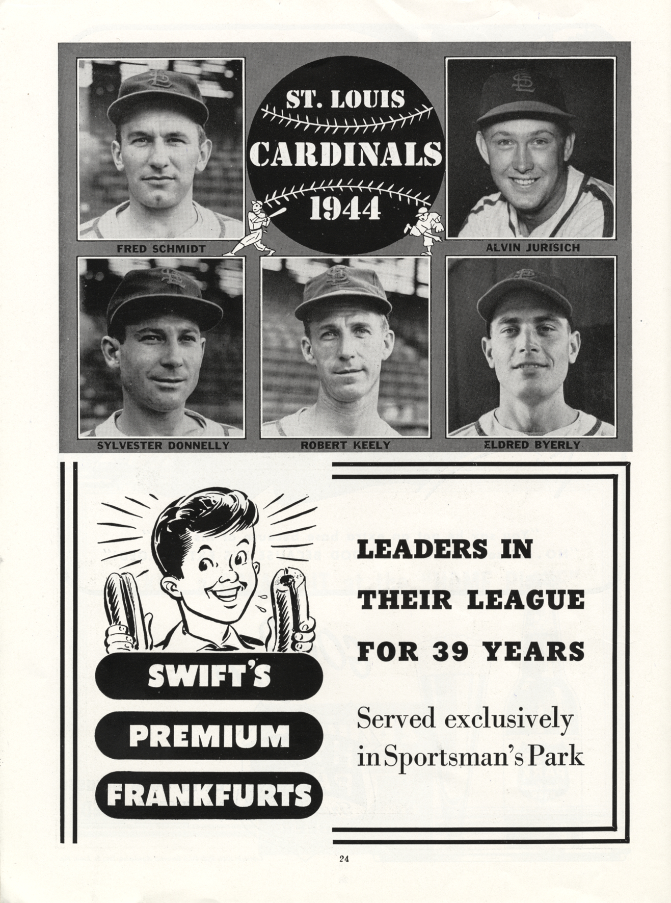 1944 World Series Program St. Louis Cardinals vs. Browns - Sportsman's Park