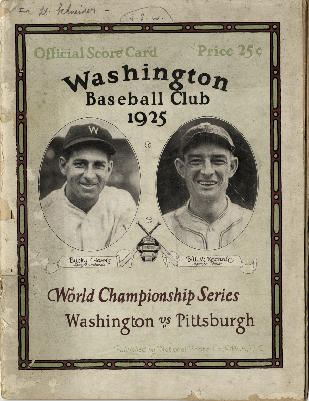 Lot Detail - 1925 World Series Pittsburgh Pirates Washington Senators The  Sporting News Collection Archives Original 7 x 9 Photo (Sporting News  Collection Hologram/MEARS Photo LOA)