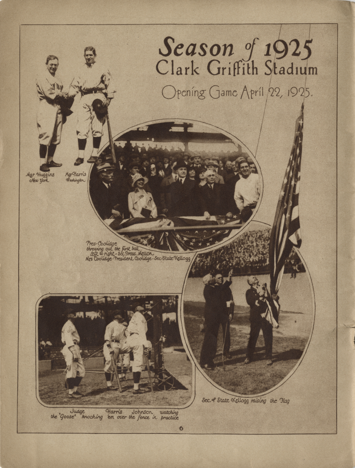 Washington Senators Baseball Team at Griffith Stadium 1925