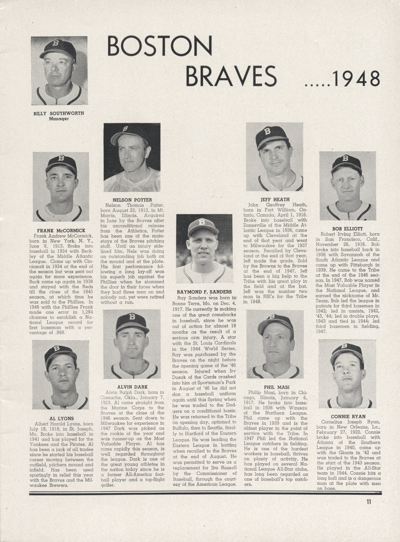  1941 Play Ball Boston Braves Team Set Boston Braves