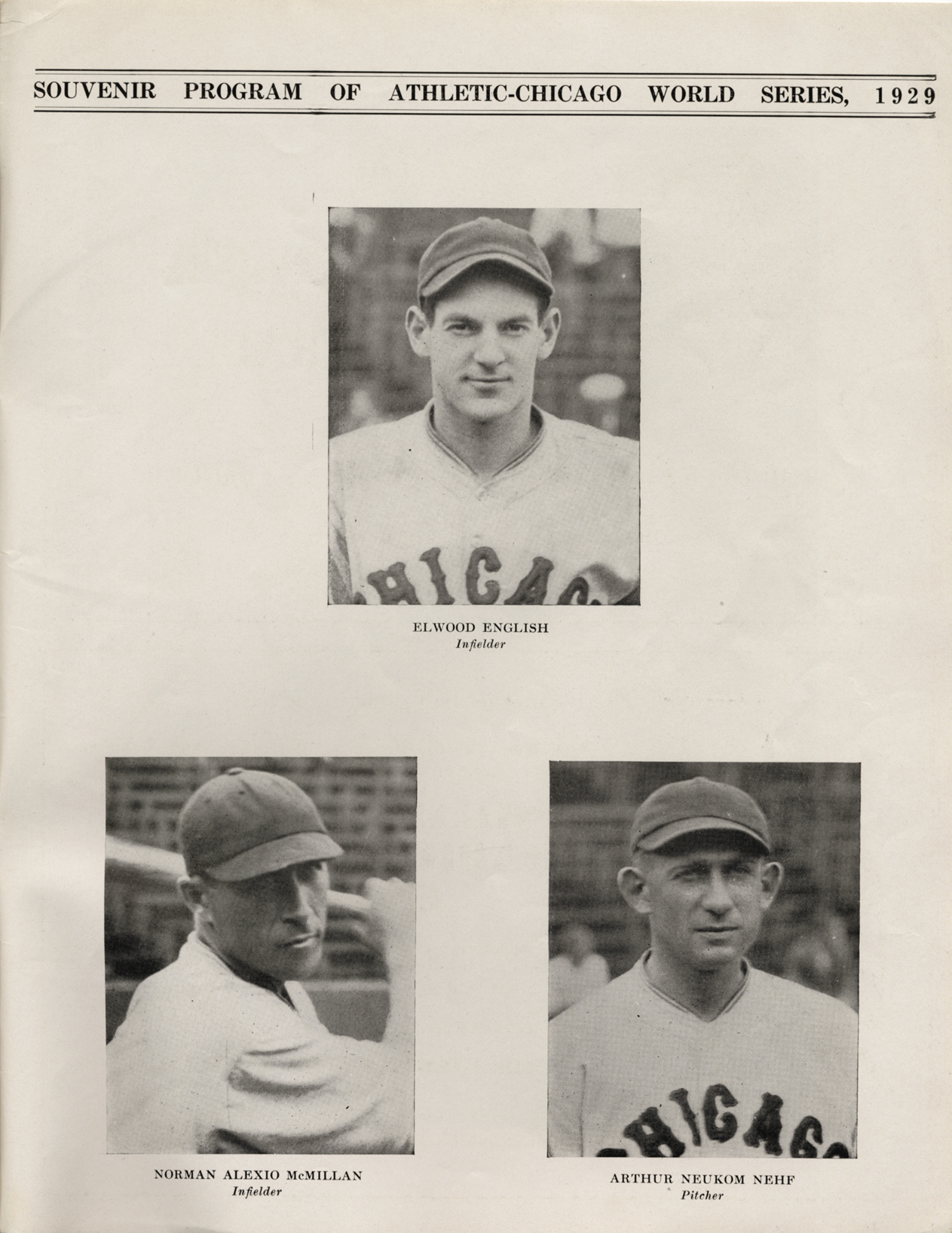 1926 World Series official souvenir program