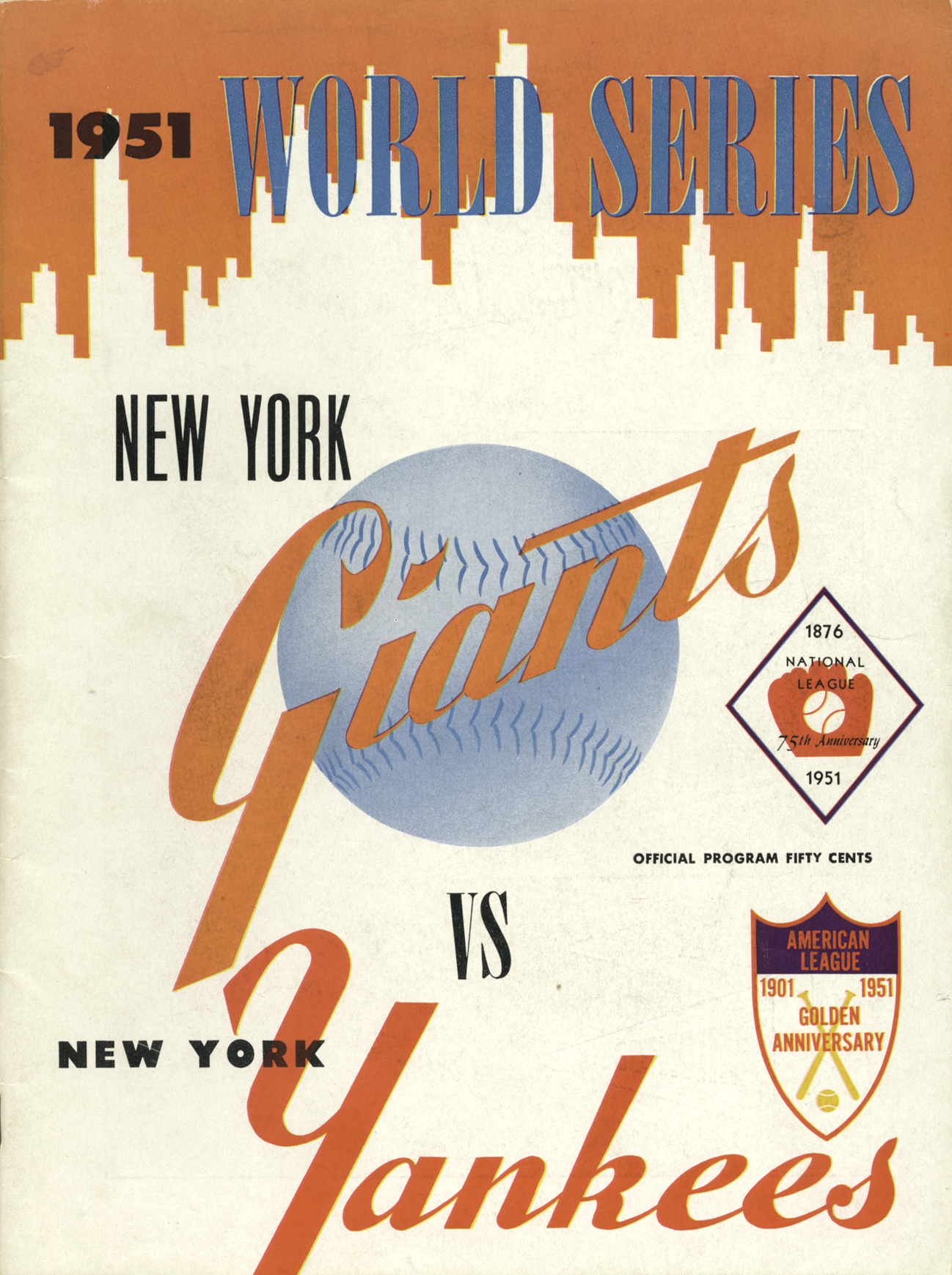 1951 World Series. Yankees, Giants Official Program. by [World Series  Program]., Search for rare books