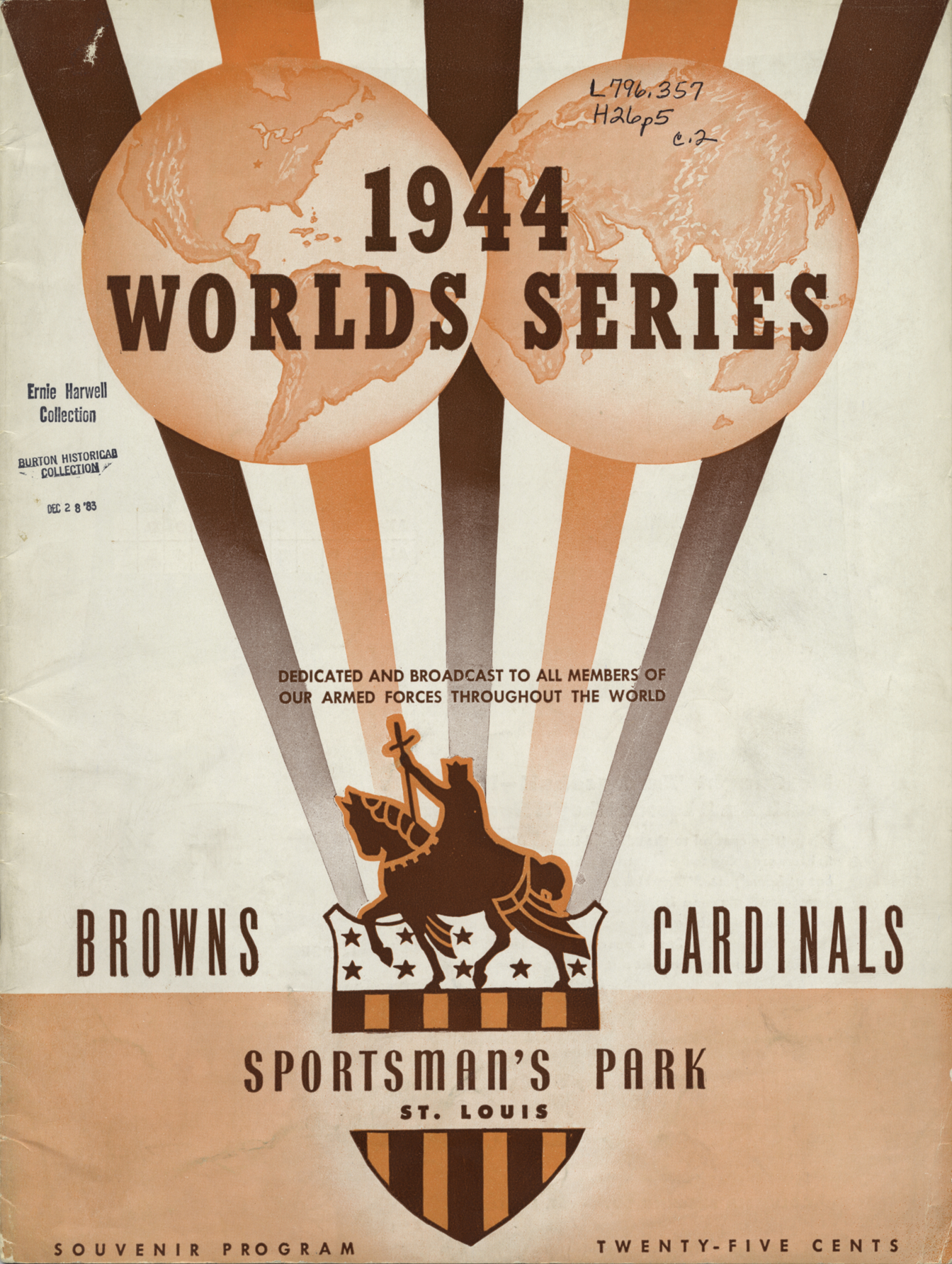 1944 World Series souvenir program book