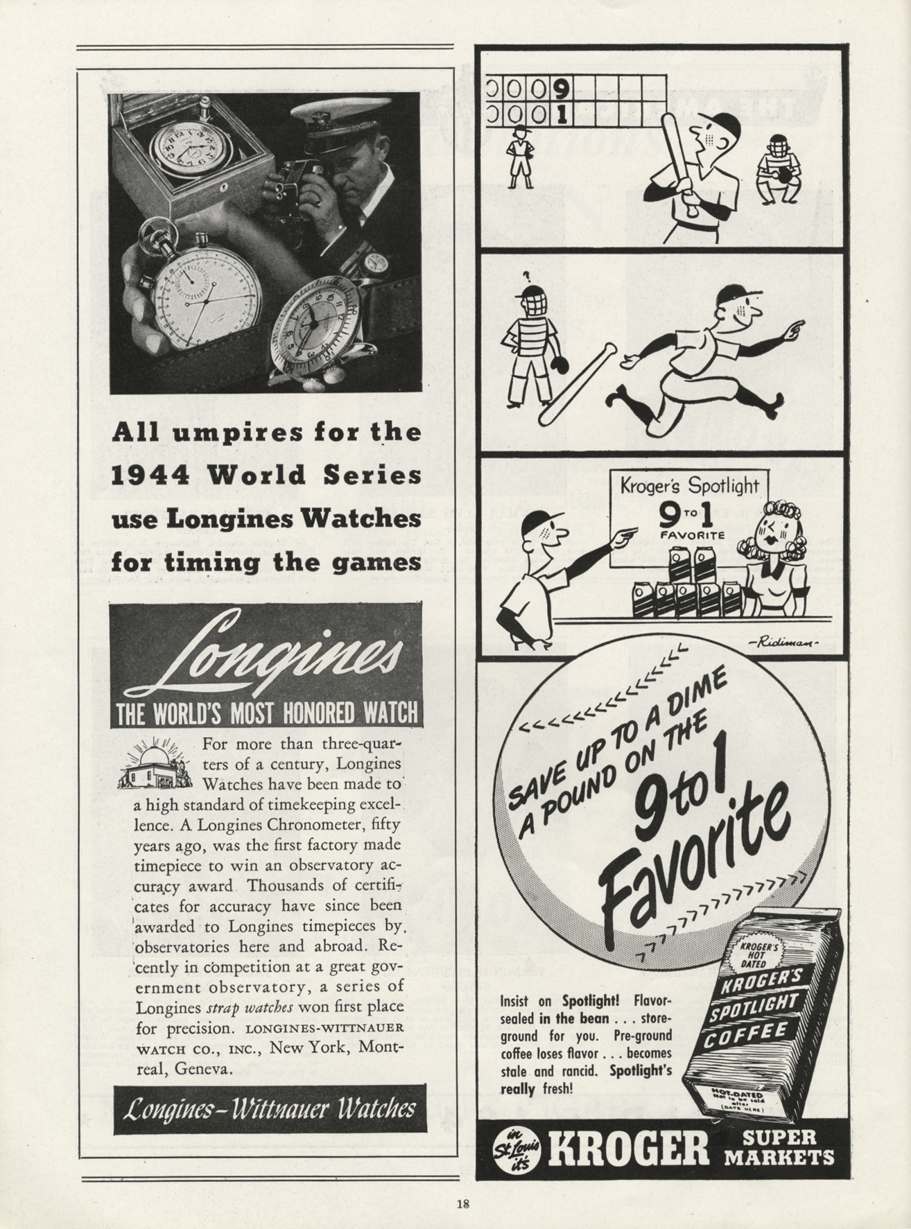 1944 World Series souvenir program book