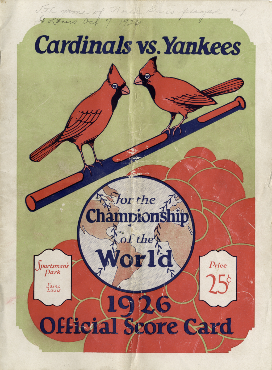 1926 World Series official souvenir program