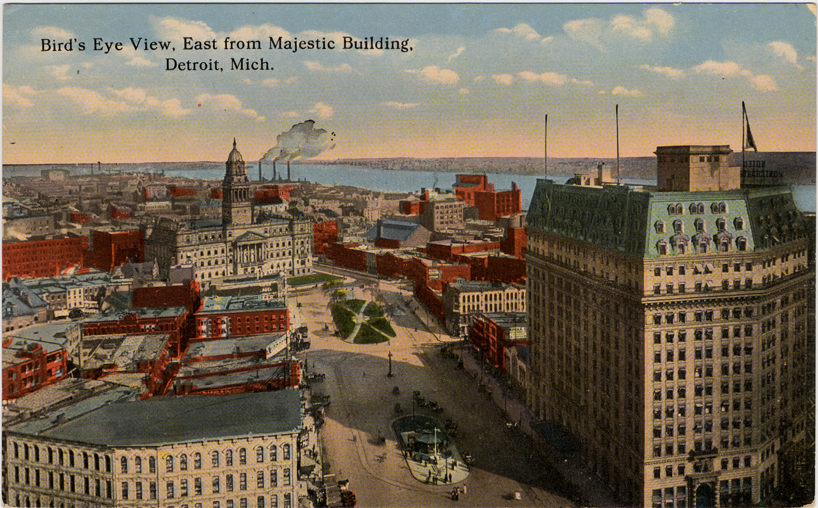 Bird's-eye view of Cadillac Square