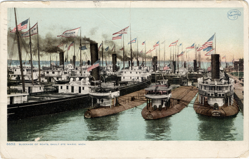 Boats at Sault Ste. Marie, Michigan