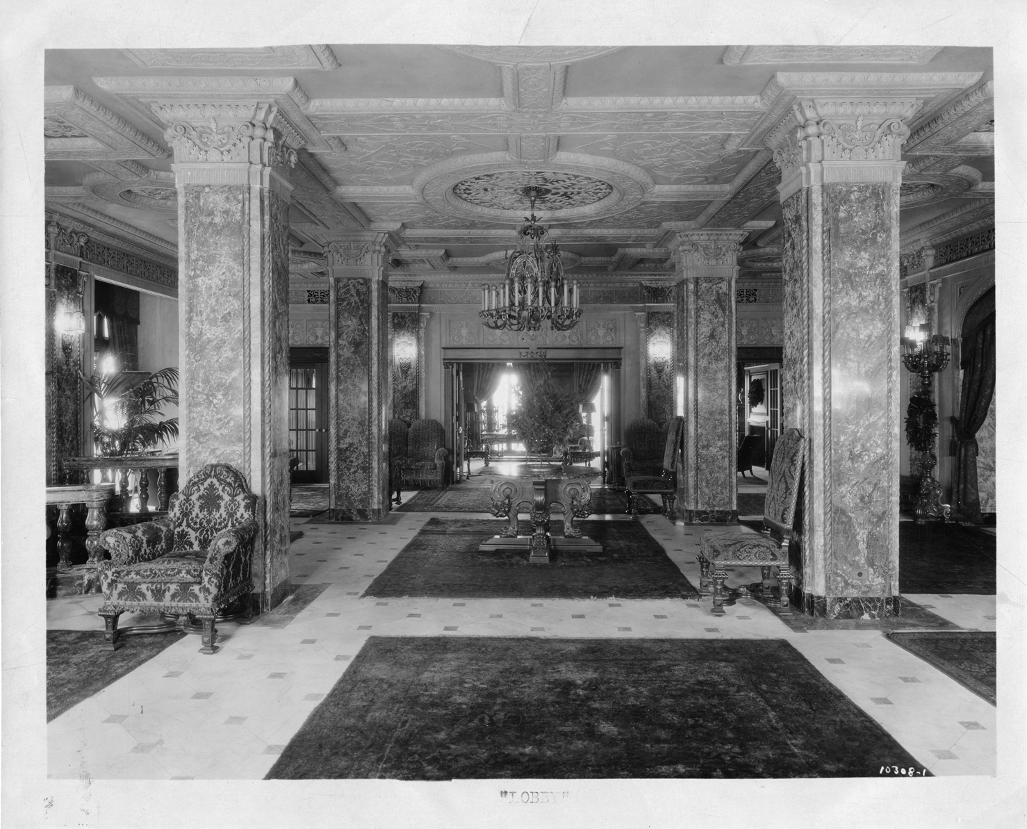 Belcrest apartment and hotel interior, lobby