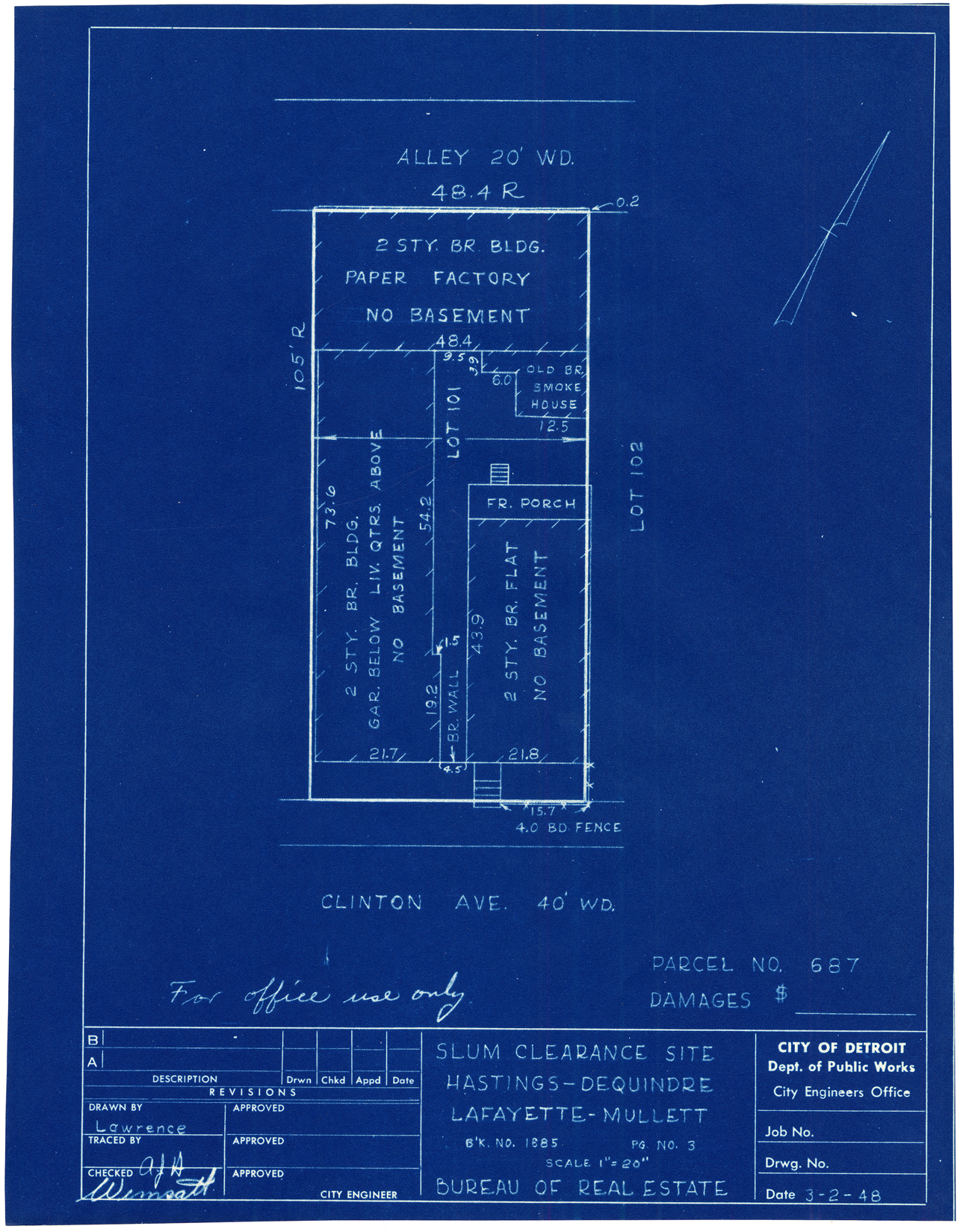 Plot plan for property on Clinton