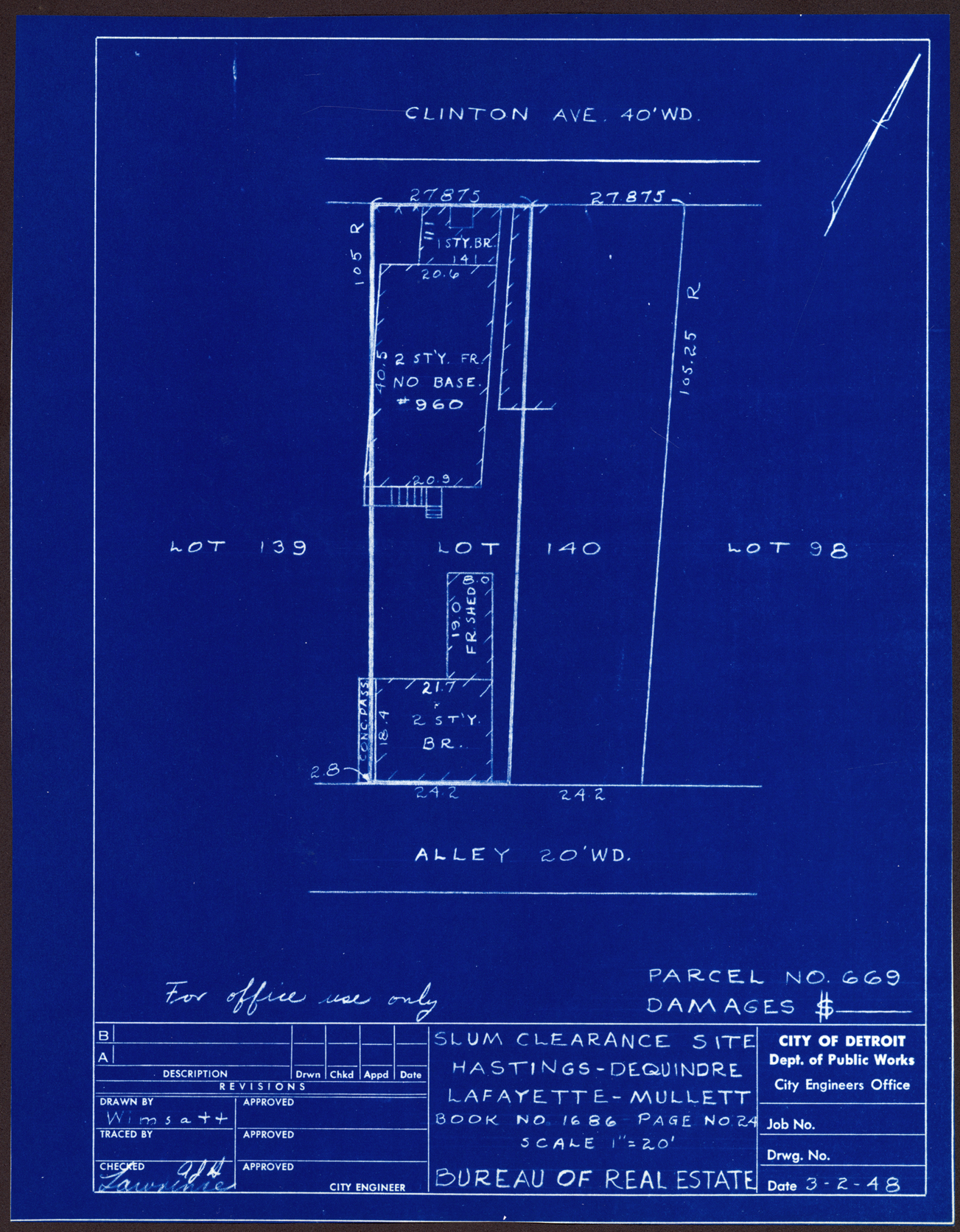Plot plan for property on Clinton