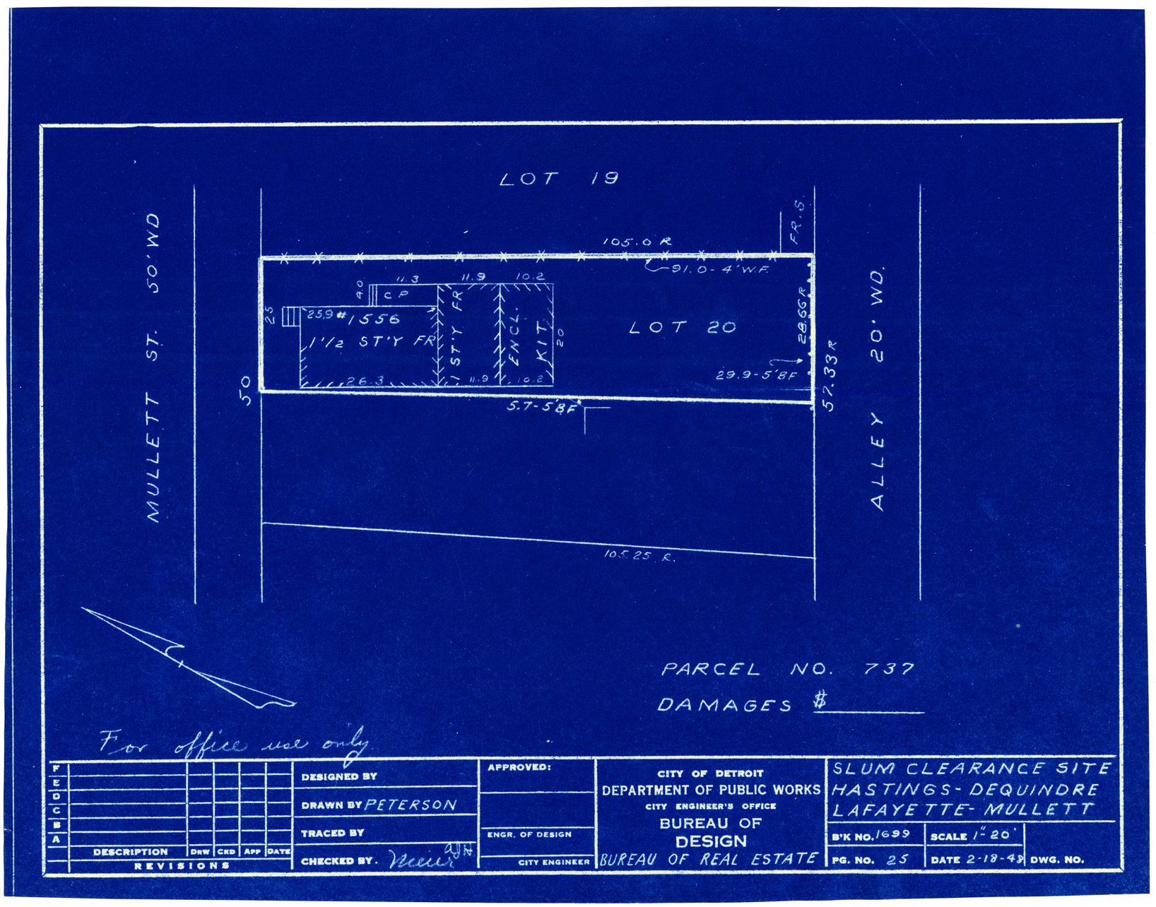 Plot plan for property on Mullett