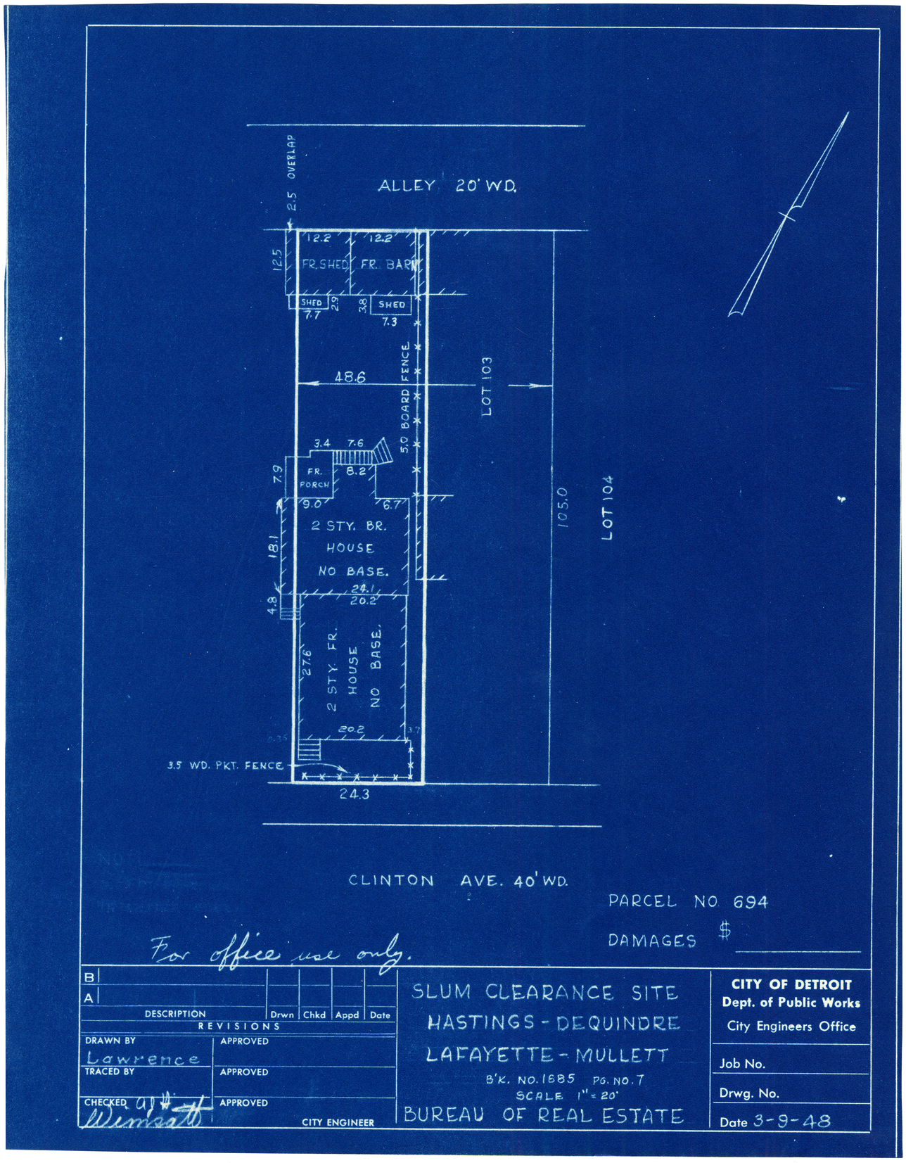 Plot plan for property on Clinton
