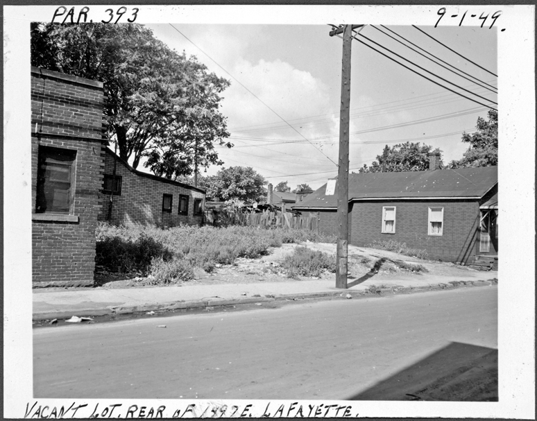 Vacant lot at rear of 1497 E. Lafayette