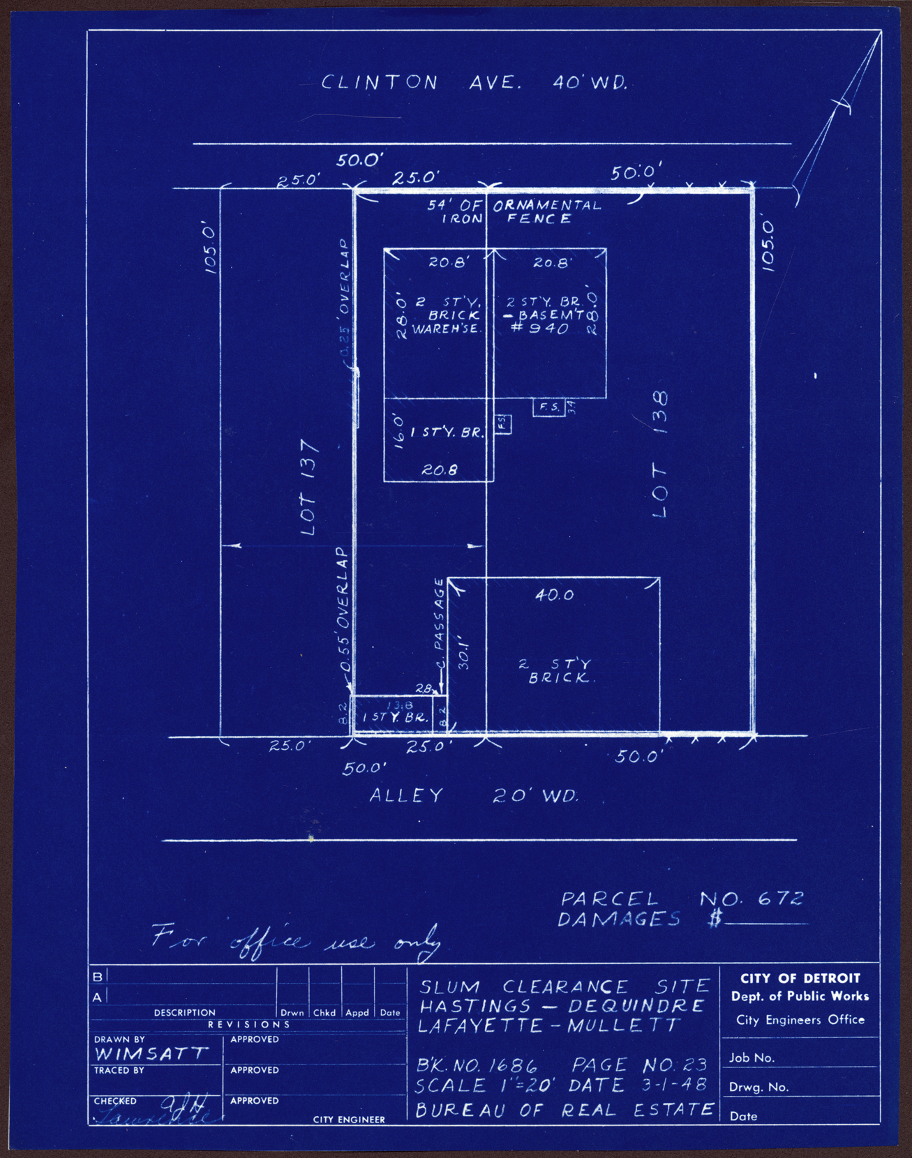 Plot plan for property on Clinton