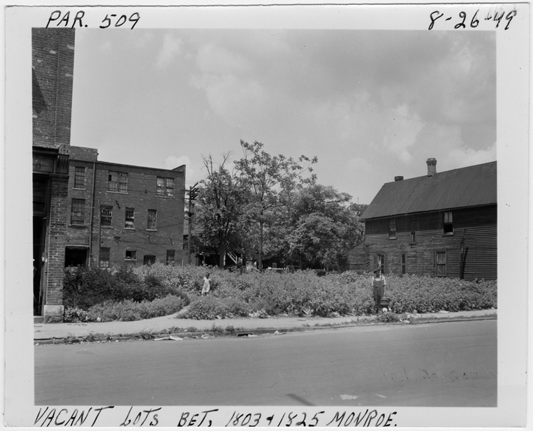 Vacant lots between 1803 and 1825 Monroe