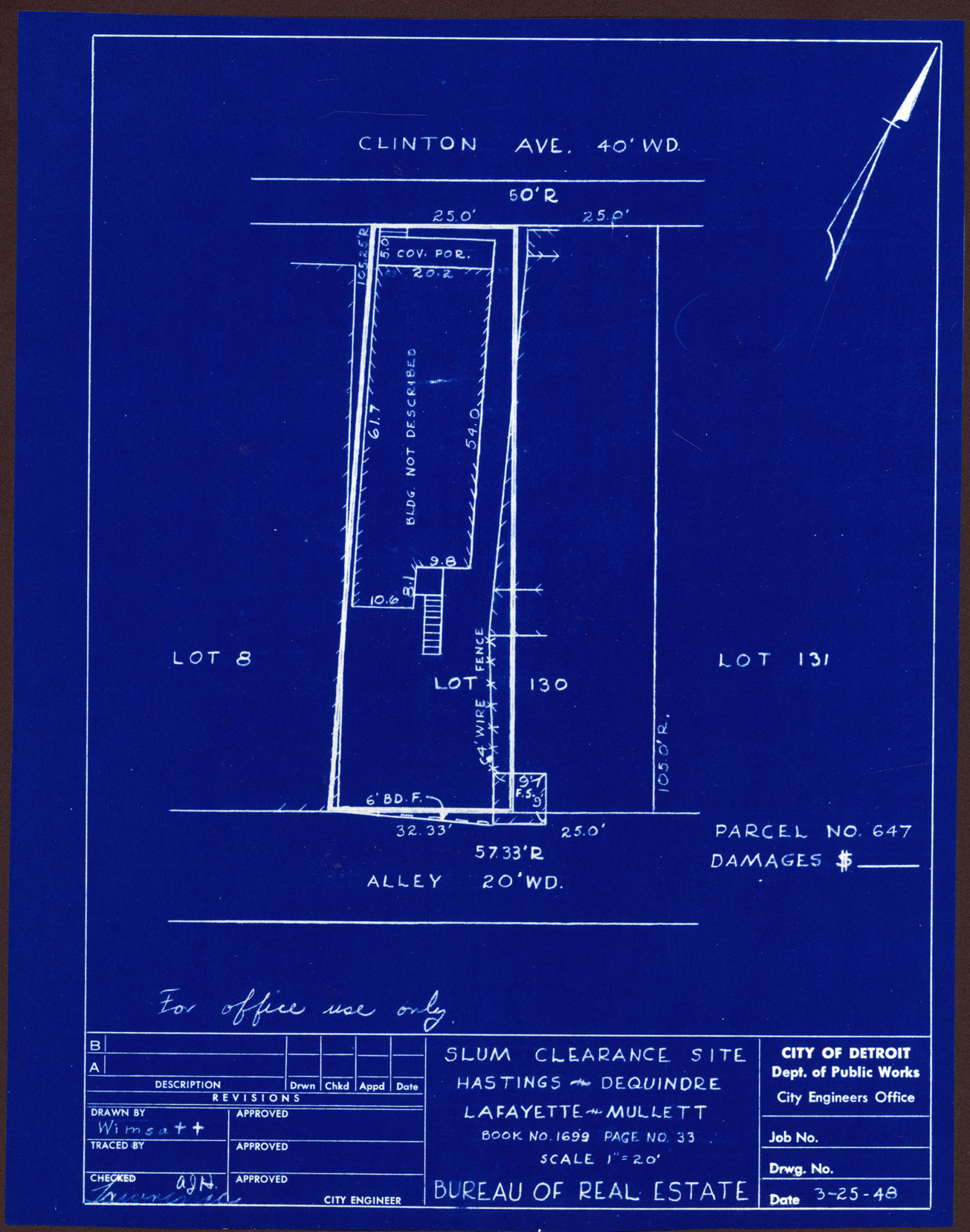 Plot plan for property on Clinton