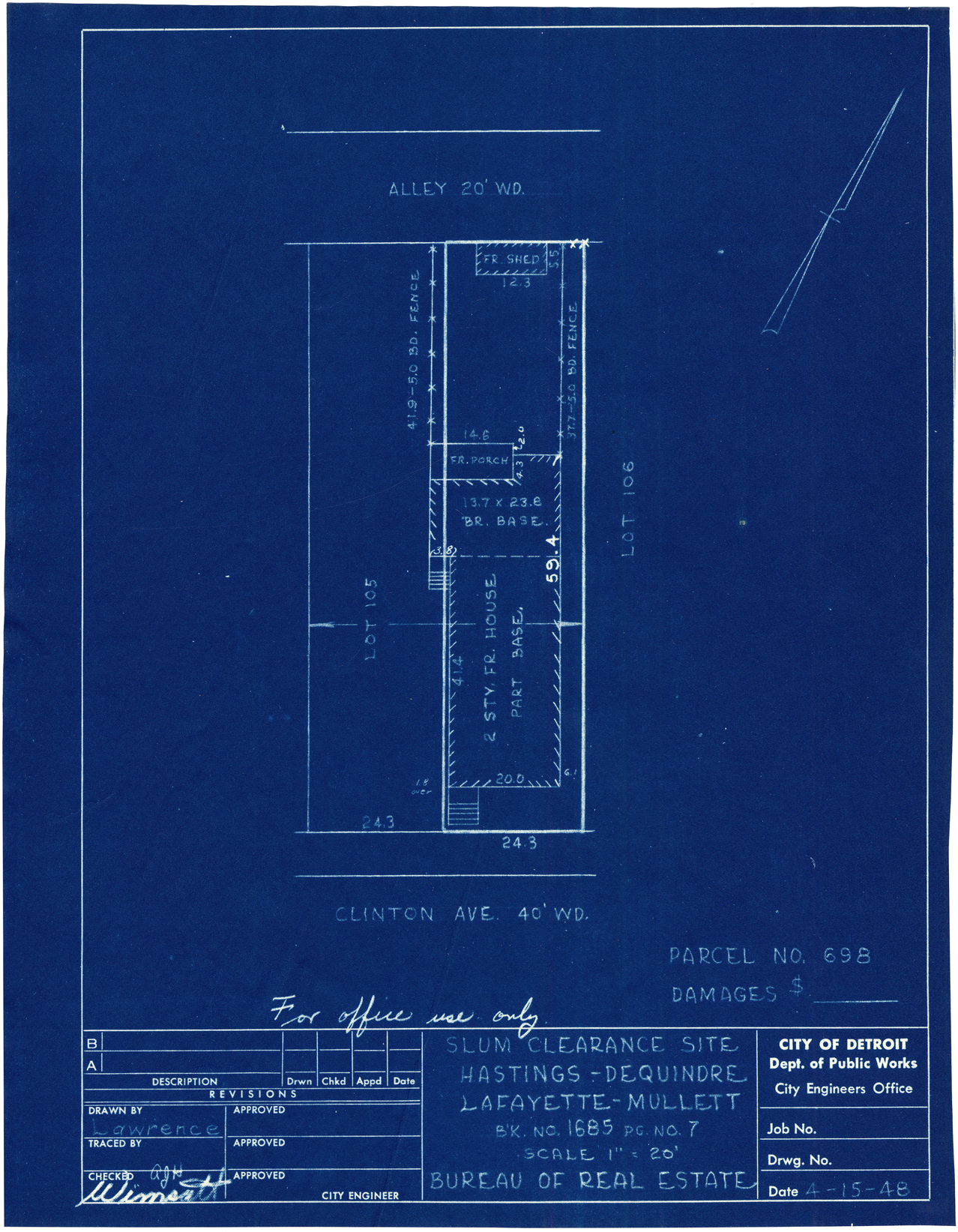 Plot plan for property on Clinton
