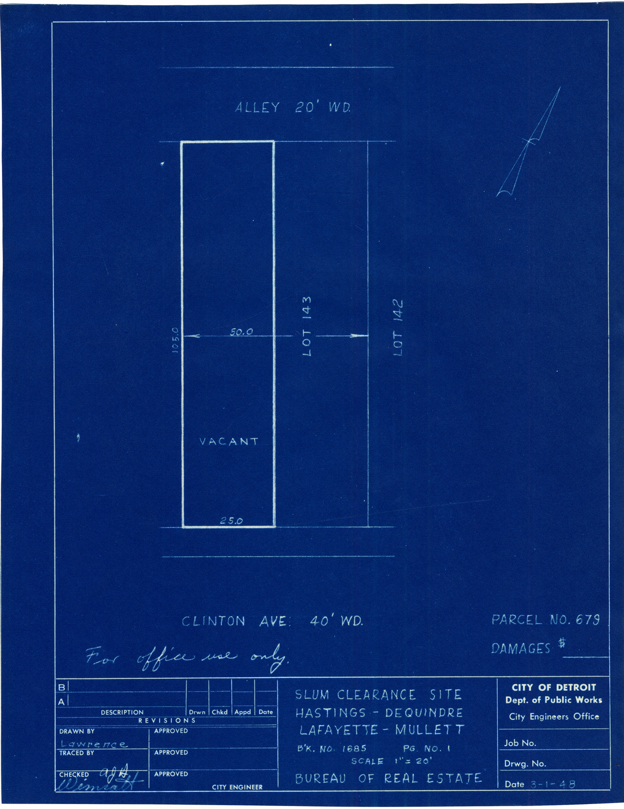 Plot plan for property on Clinton