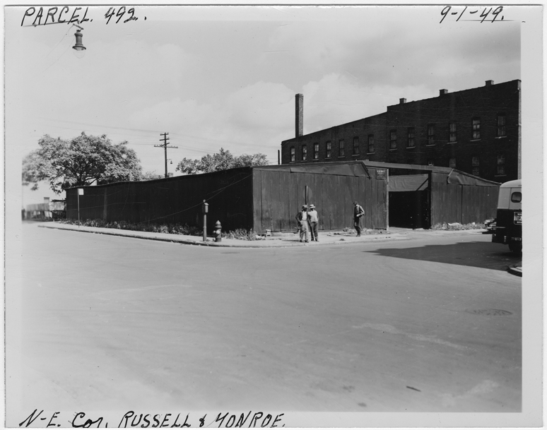 Shed on the corner of Monroe and Russell