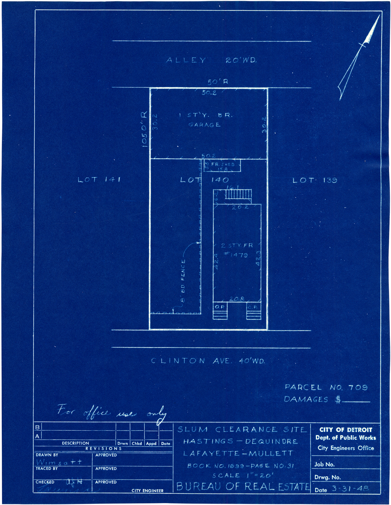 Plot plan for property on Clinton
