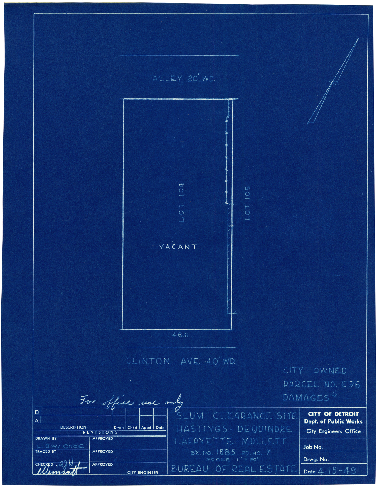 Plot plan for property on Clinton