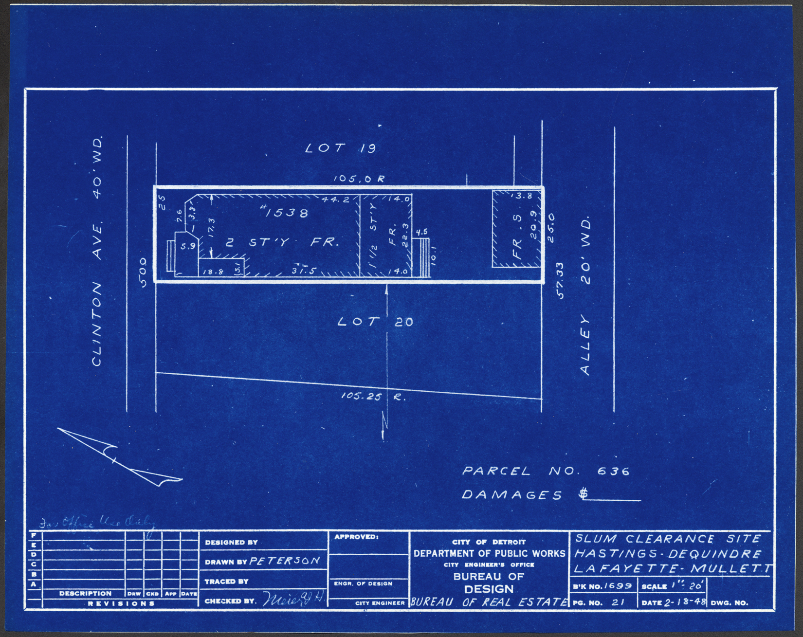 Plot plan for property on Clinton