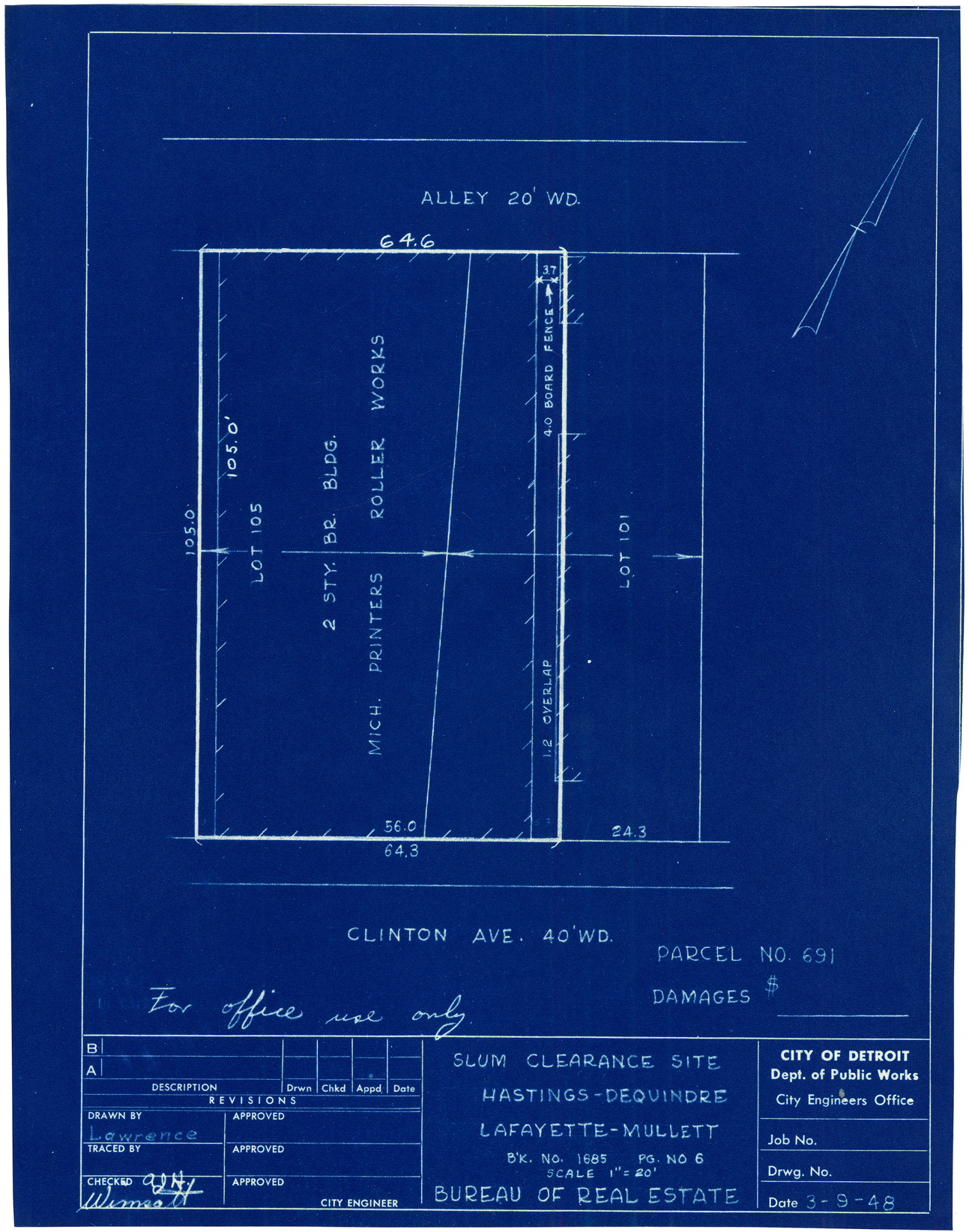 Plot plan for property on Clinton