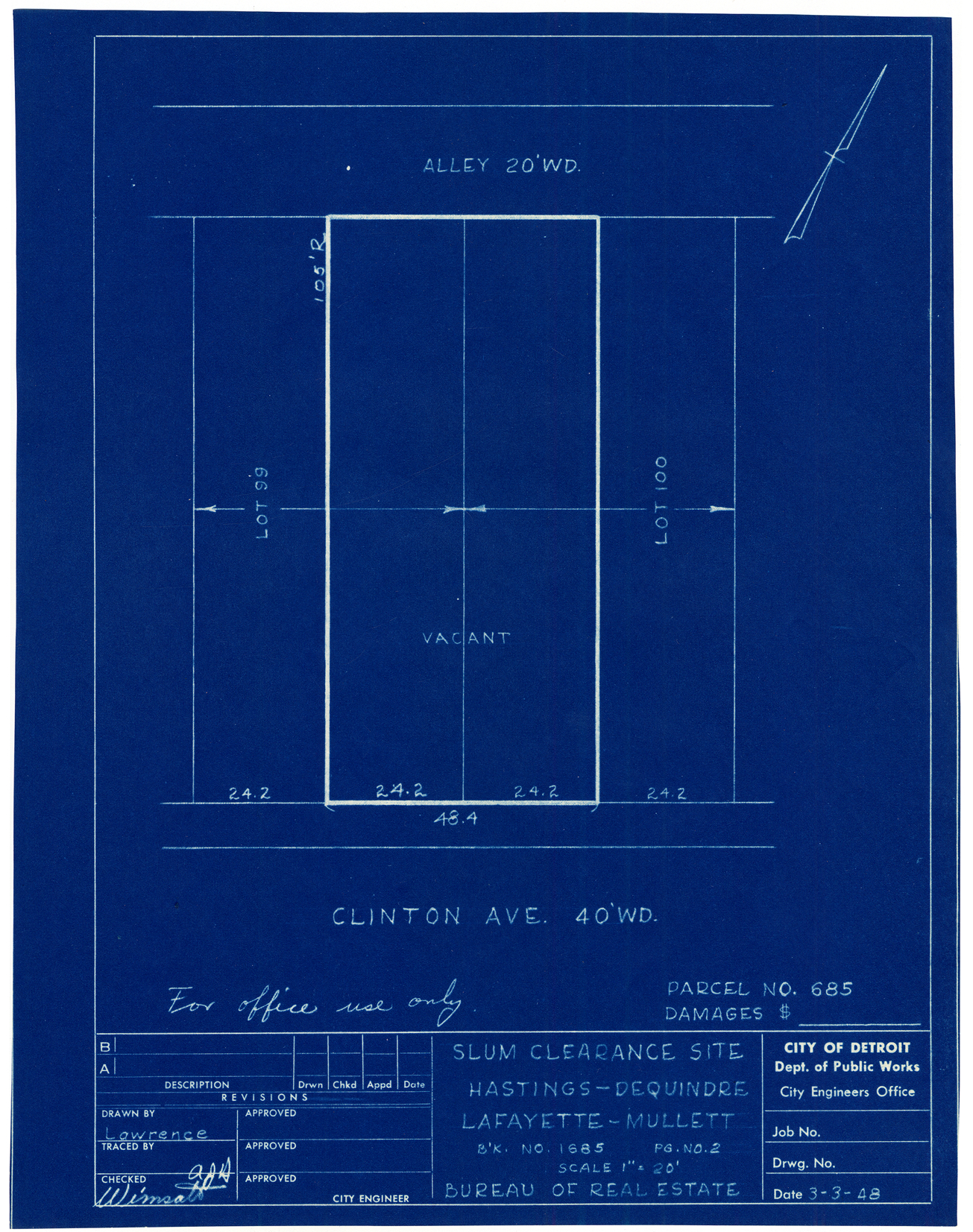Plot plan for property on Clinton