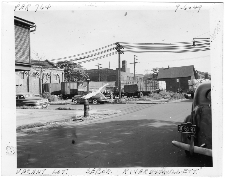 Vacant lot on the corner of Rivard and Mullett