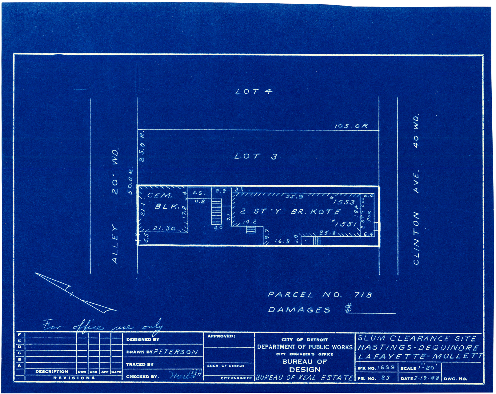 Plot plan for property on Clinton