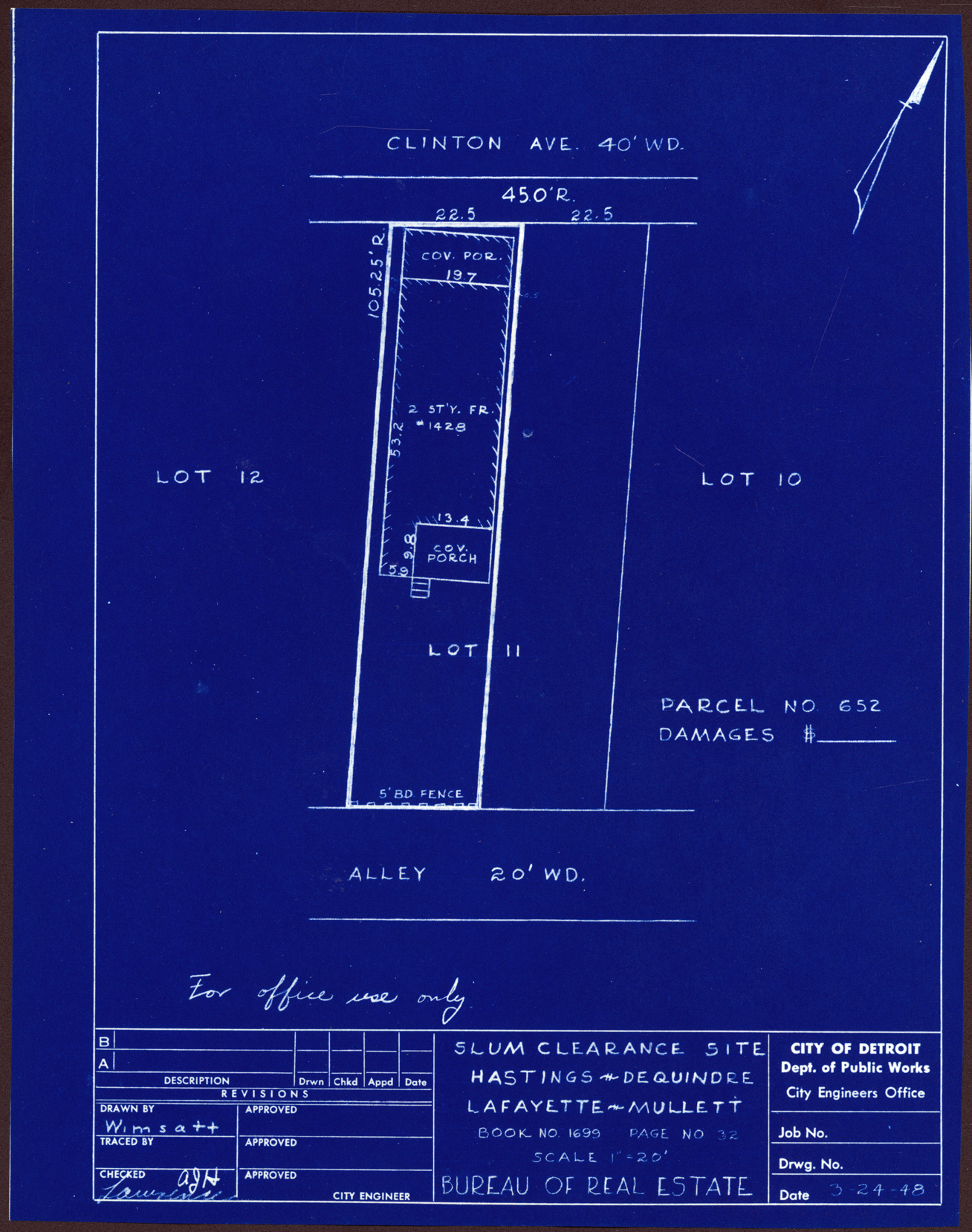 Plot plan for property on Clinton