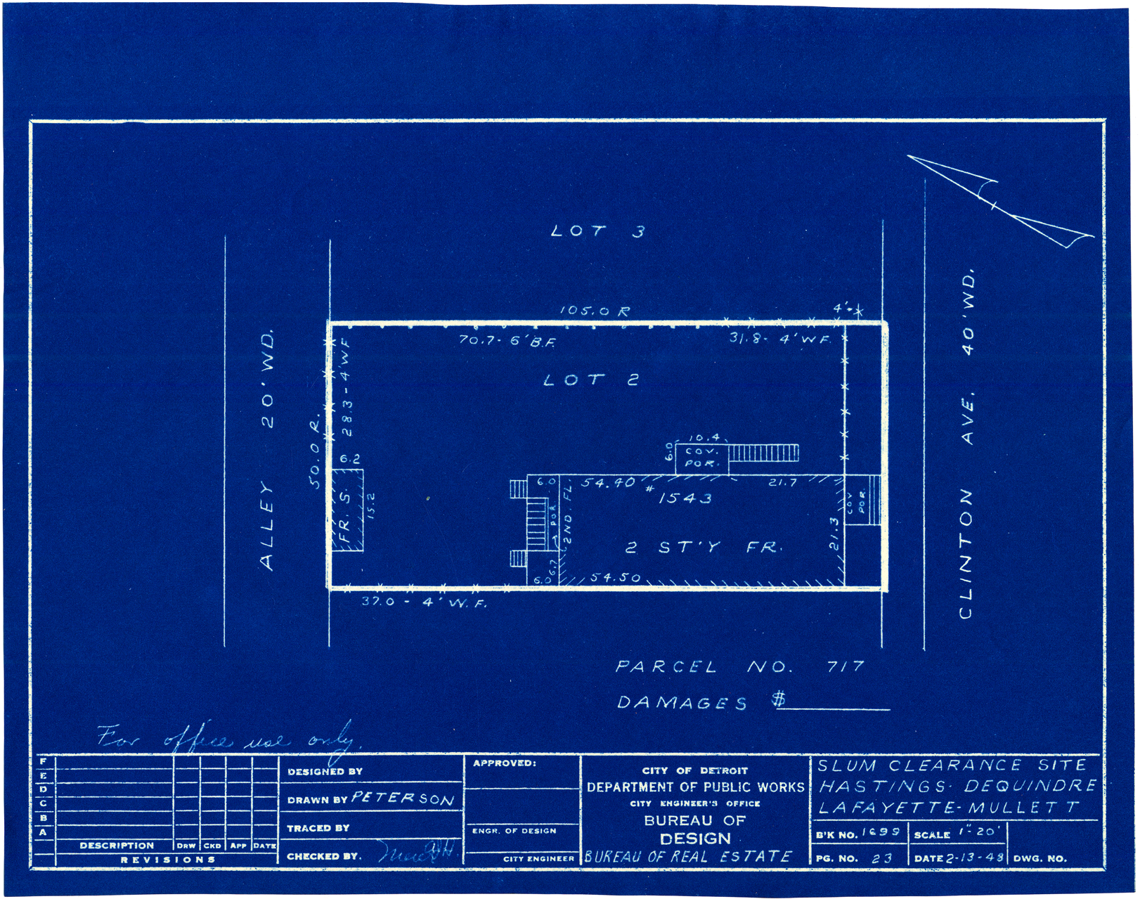 Plot plan for property on Clinton