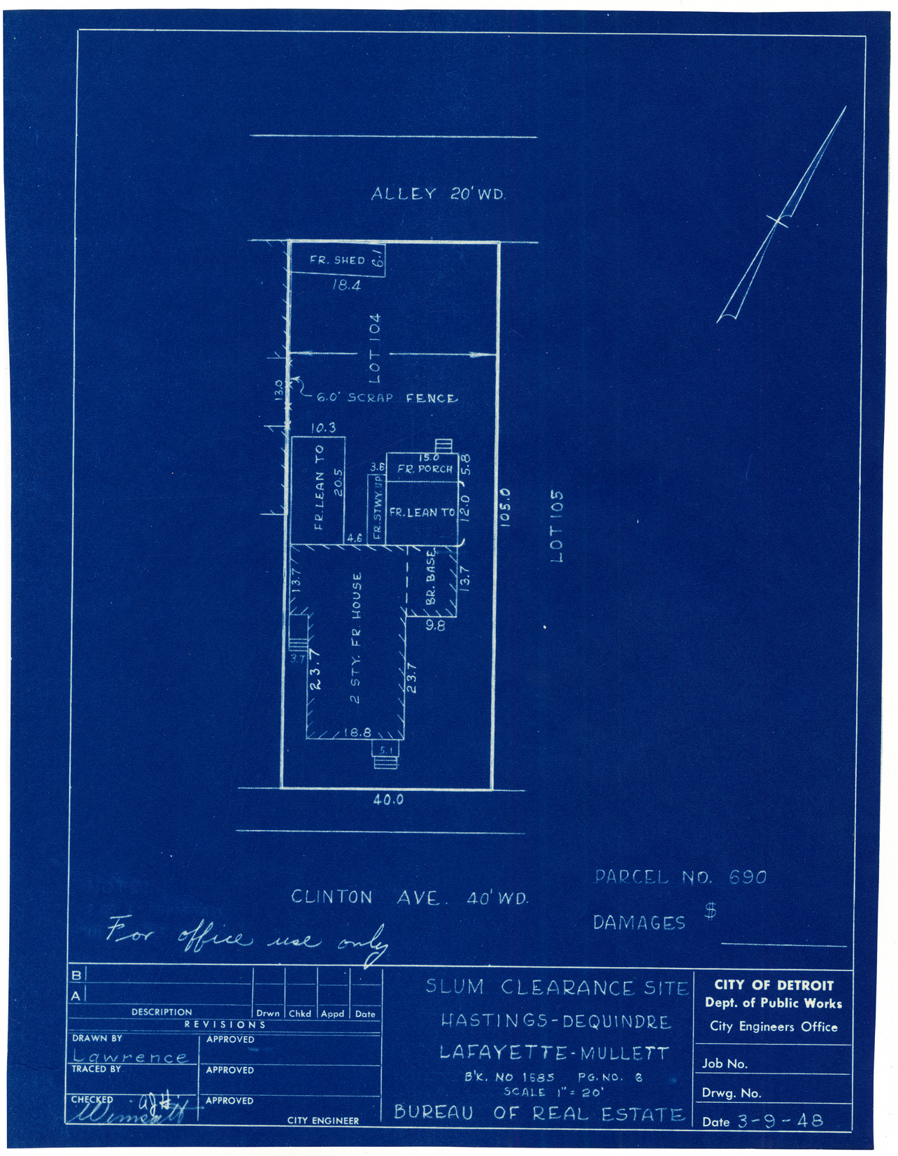 Plot plan for property on Clinton