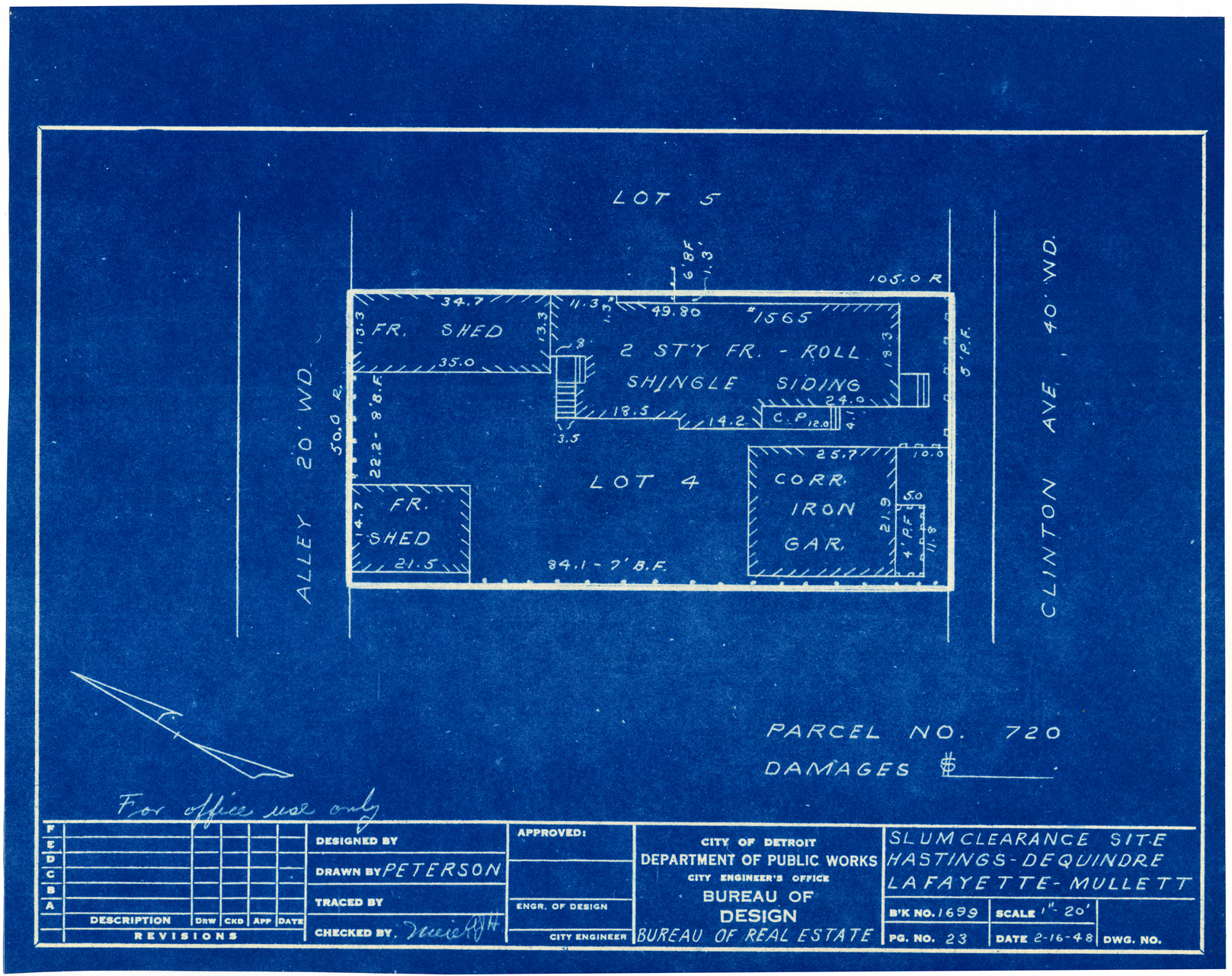 Plot plan for property on Clinton