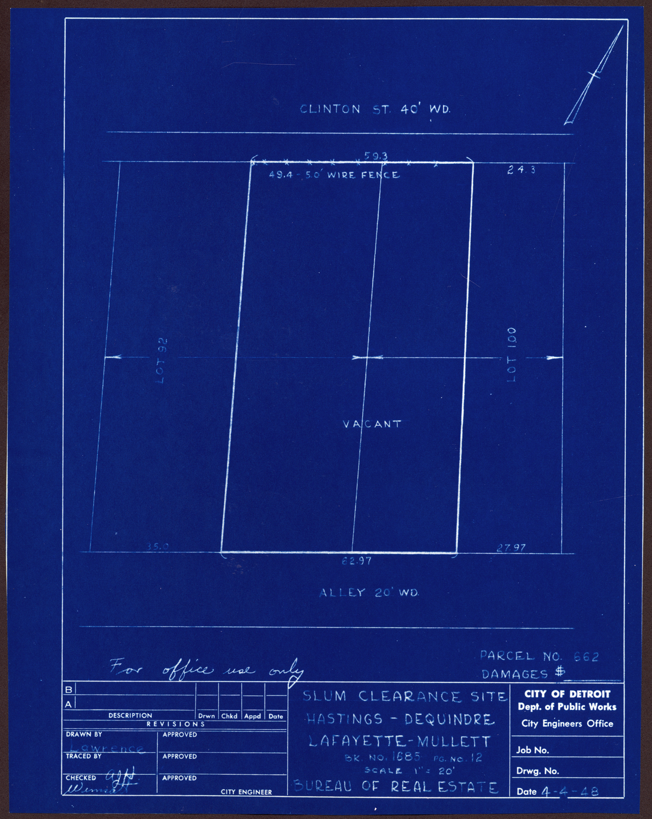 Plot plan for property on Clinton