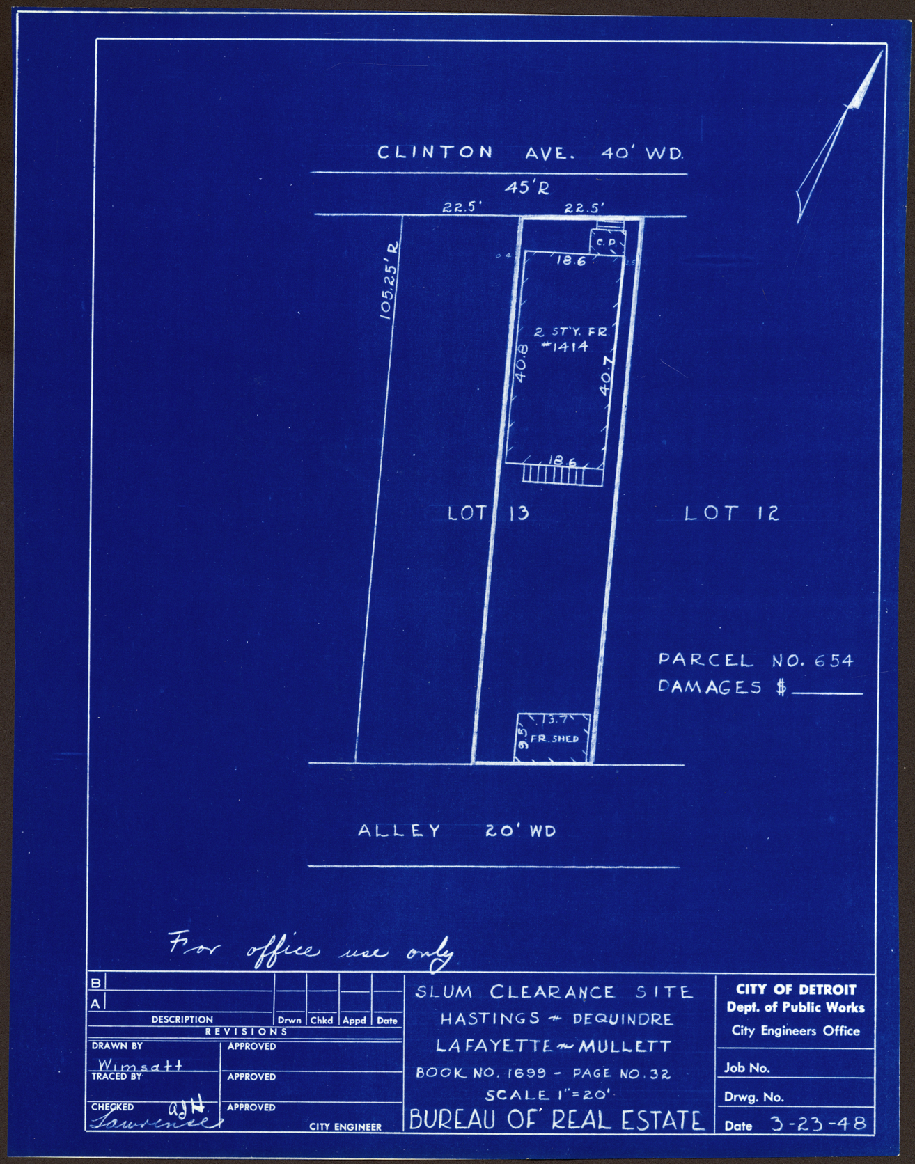 Plot plan for property on Clinton