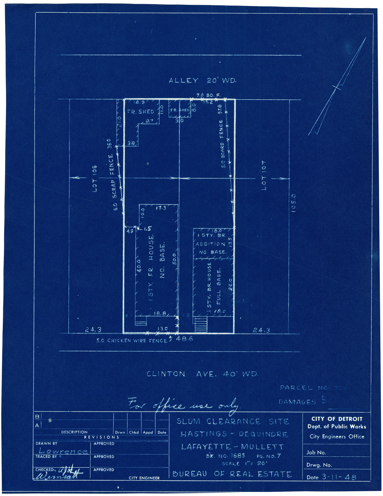 Plot plan for property on Clinton