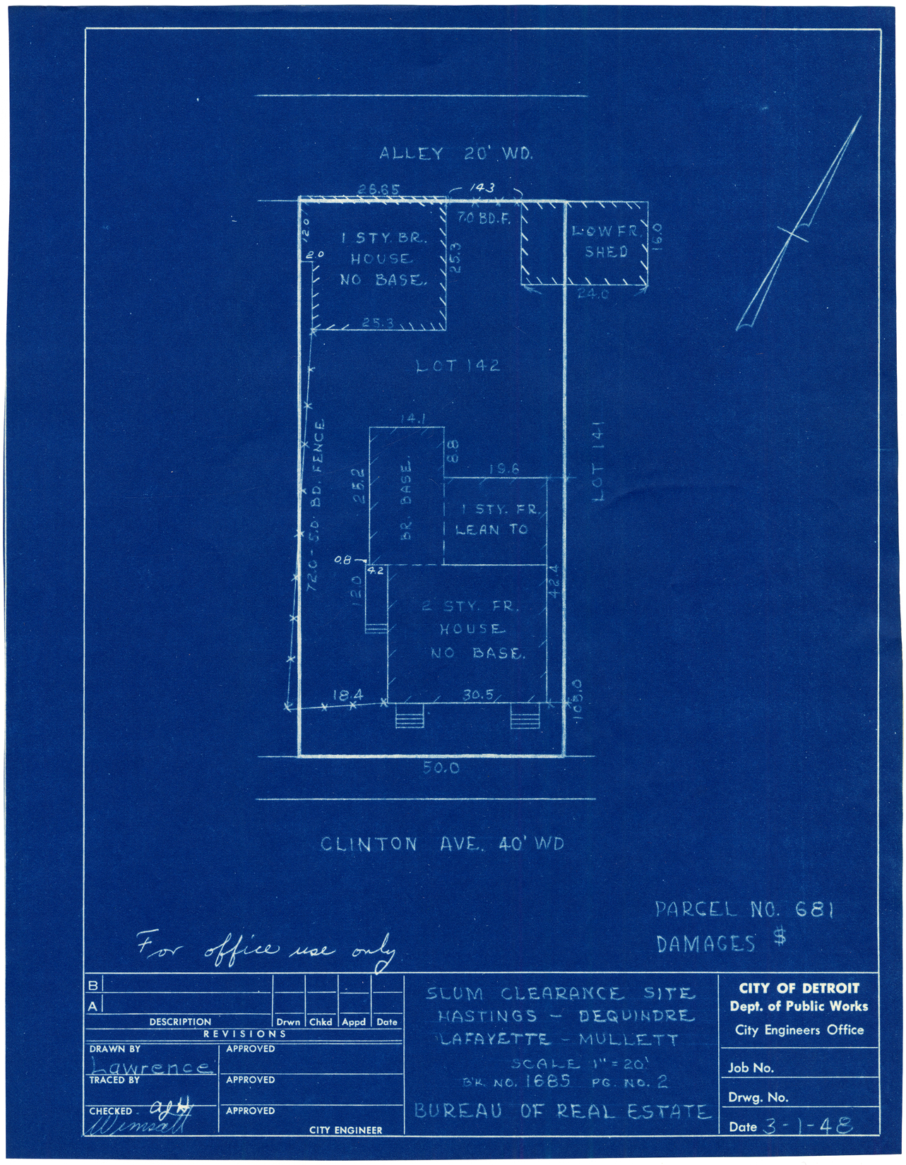 Plot plan for property on Clinton