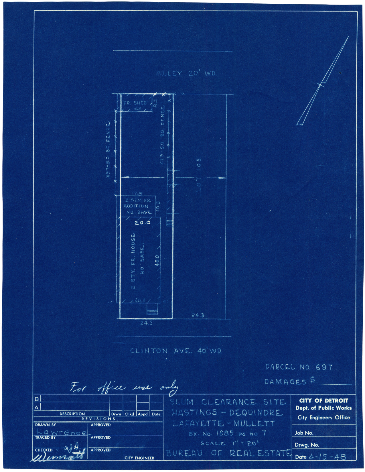 Plot plan for property on Clinton