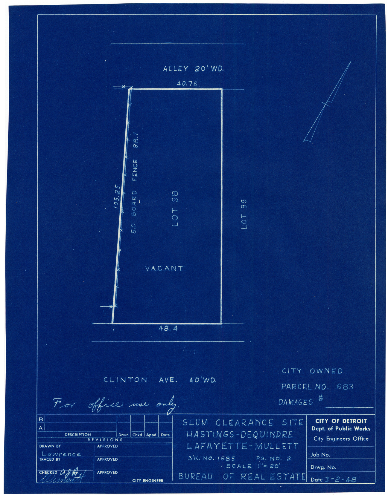 Plot plan for property on Clinton