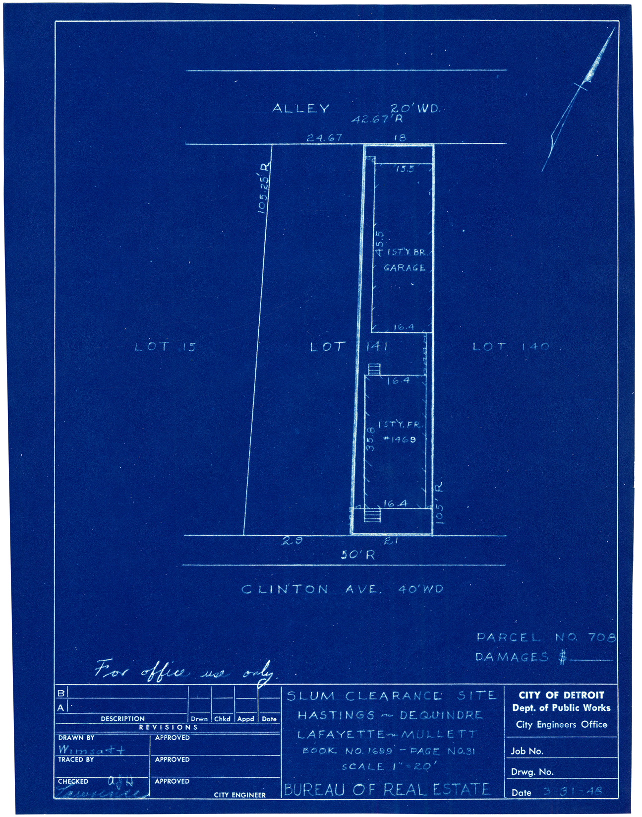 Plot plan for property on Clinton
