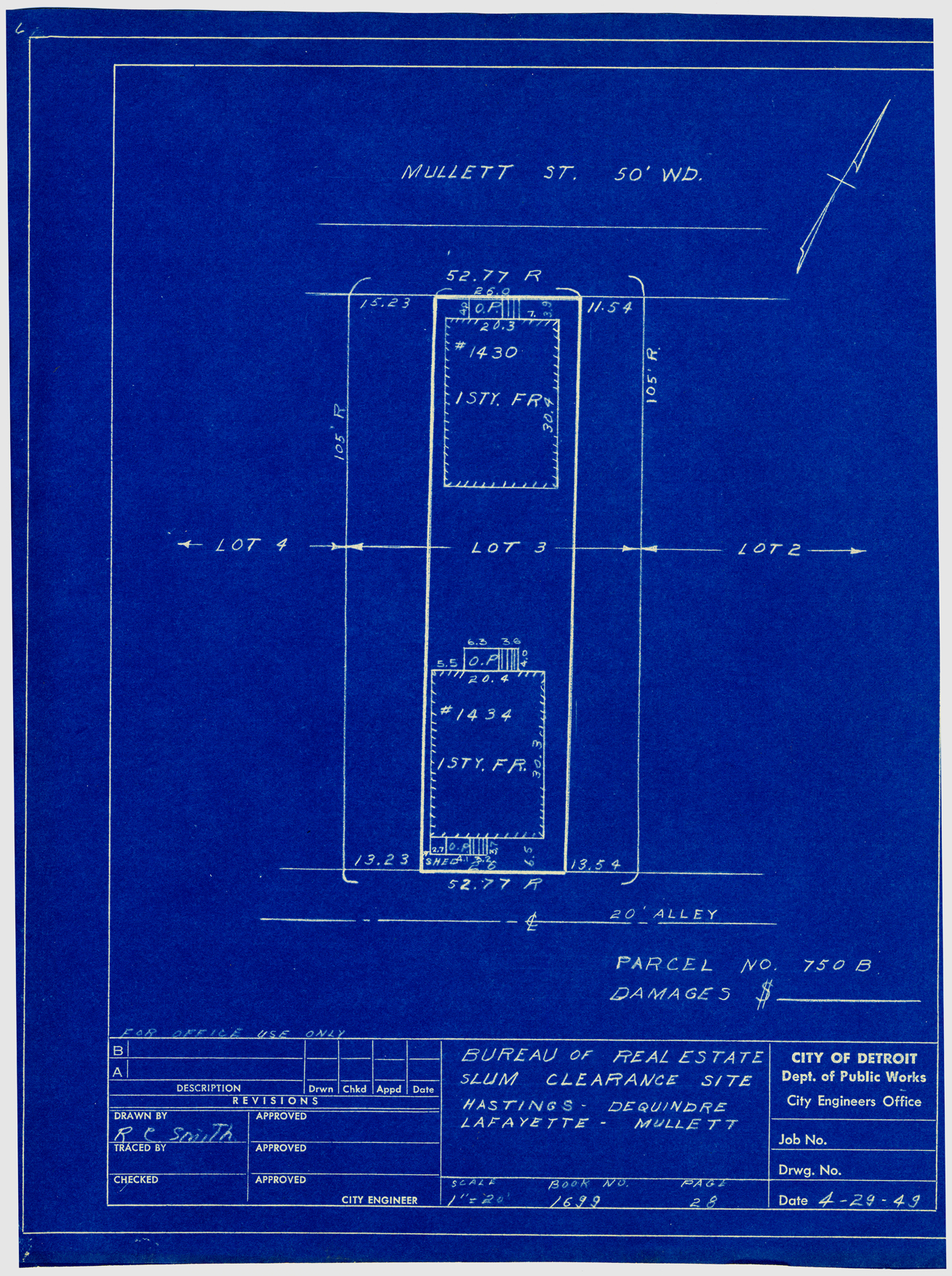 Plot plan for property on Mullett