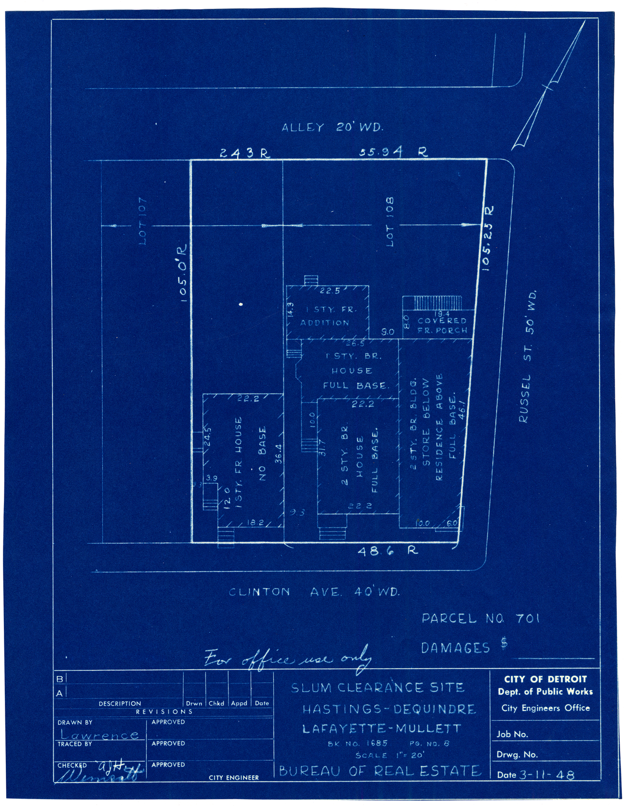 Plot plan for property on Clinton