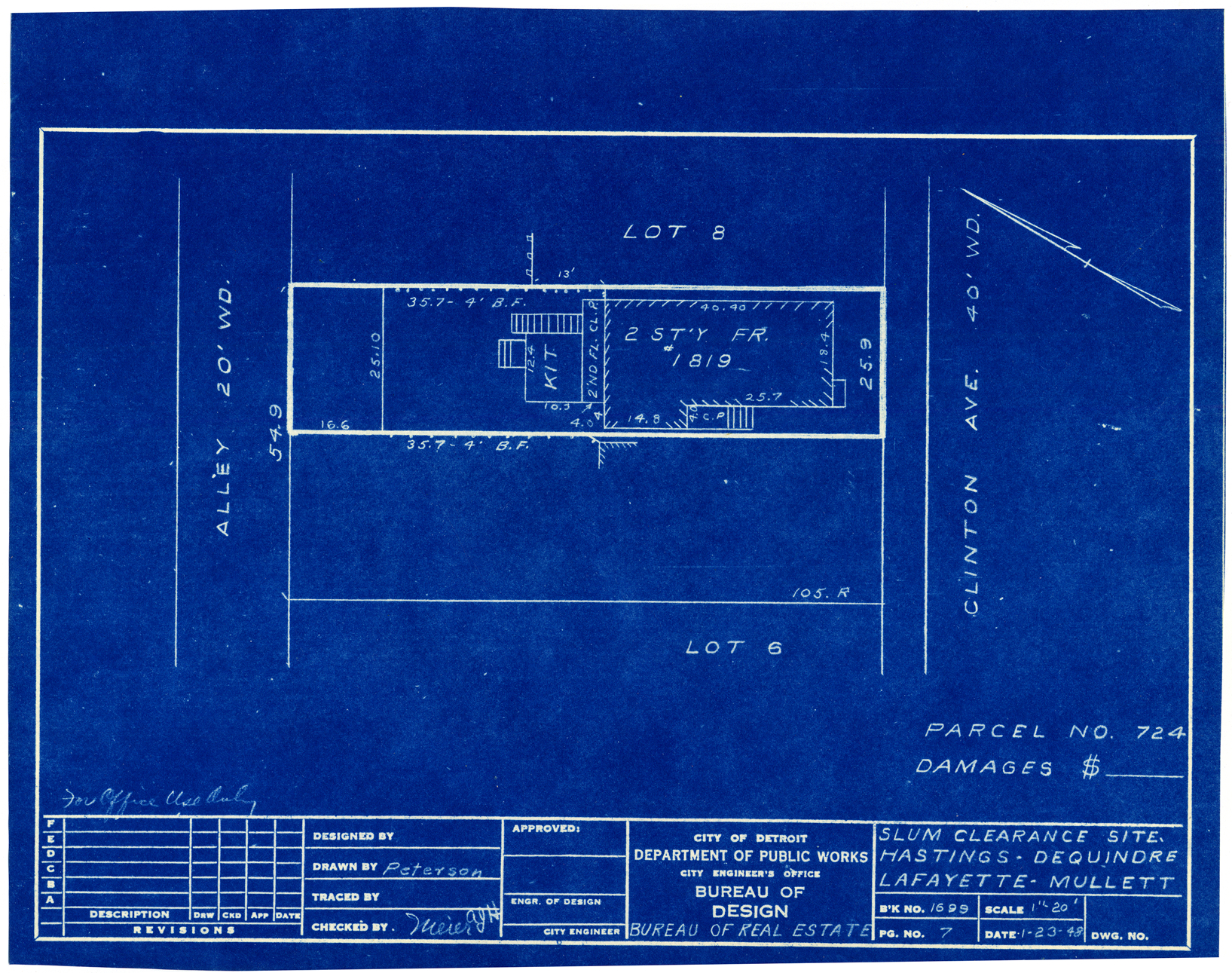 Plot plan for property on Clinton