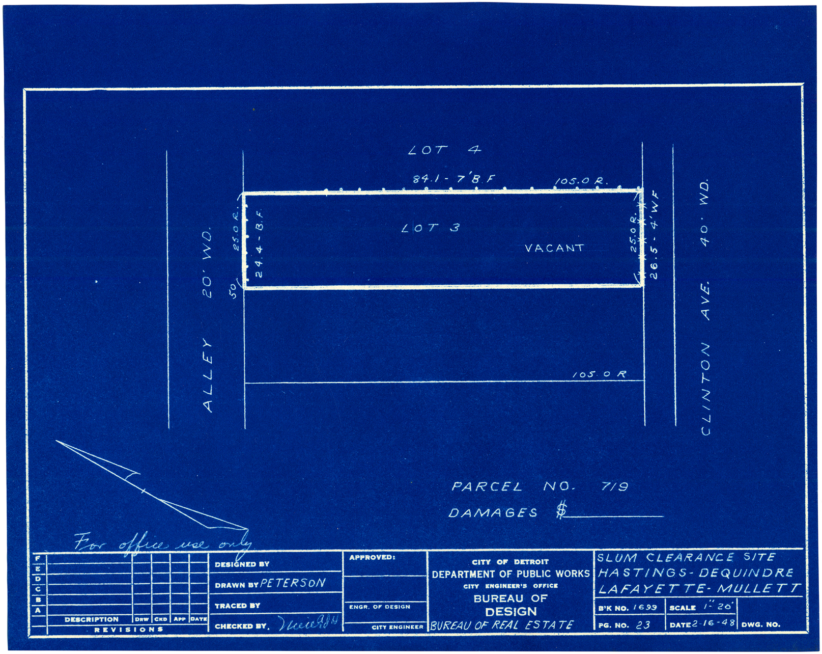 Plot plan for property on Clinton