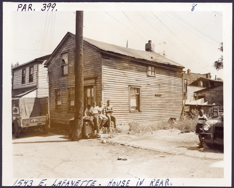 House at rear of 1543 E. Lafayette