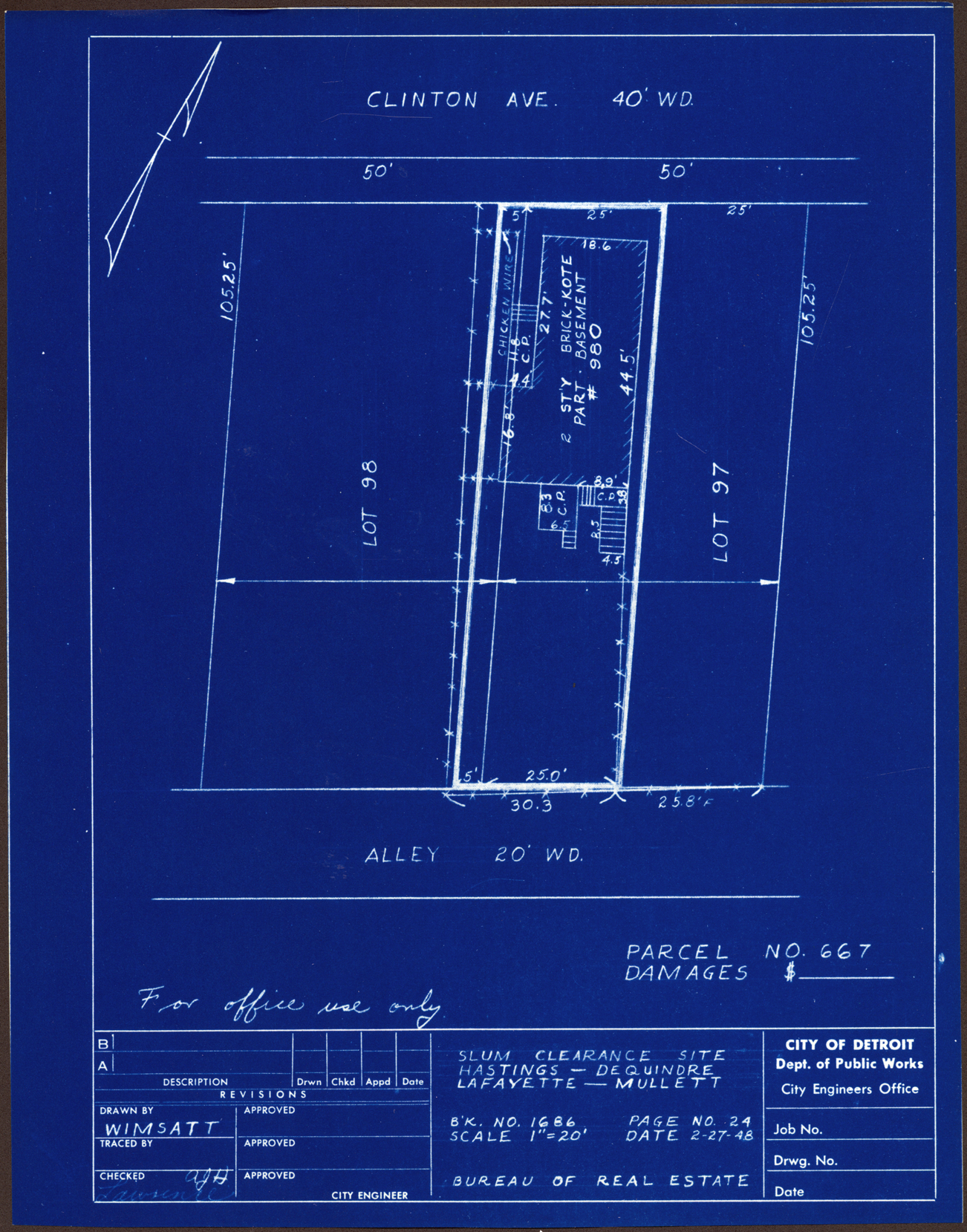 Plot plan for property on Clinton