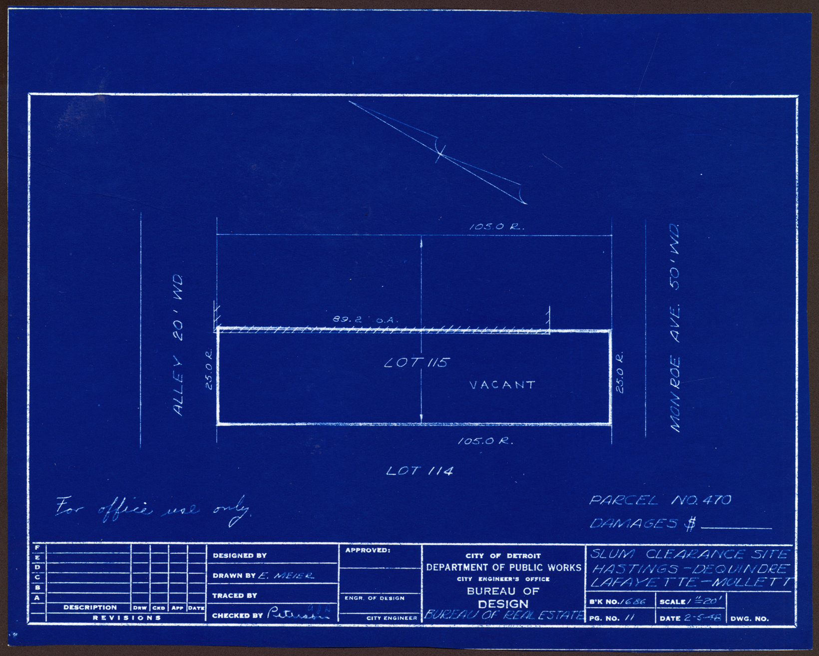 Plot plan for property on Monroe